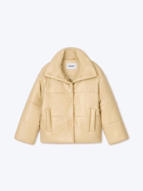 Nanushka HIDE - OKOBOR™ alt-leather puffer jacket - Almond