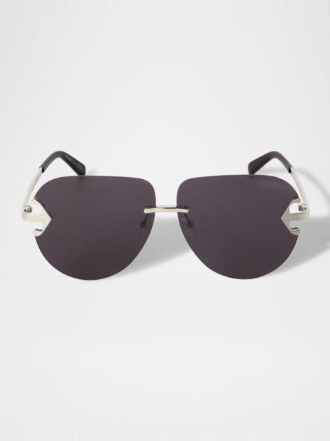 Off-White Men's Alexandria Metal Round Sunglasses