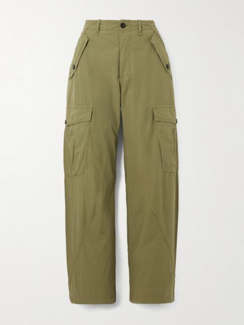 FORTELA Jesla Cropped Cotton Straight-leg Cargo Pants
