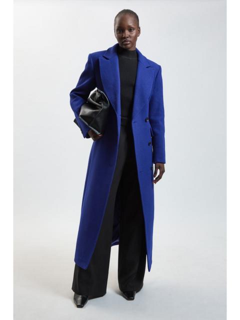 KAREN MILLEN Petite Wool Blend Tailored Fitted Maxi Coat