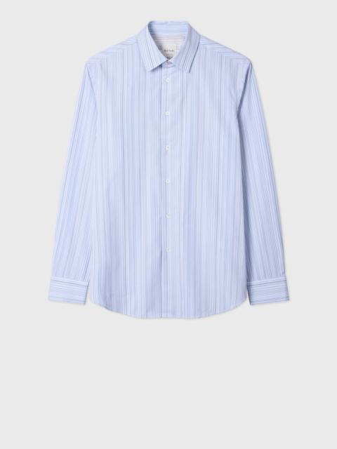 Paul Smith Regular-Fit Light Blue 'Signature Stripe' Cotton Shirt