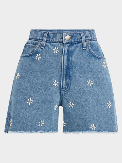 rag & bone Aspen Embellished Denim Shorts