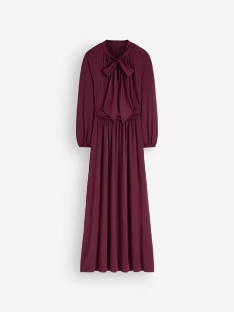 BODEN Pussybow Jersey Maxi Dress-Deep Wisteria