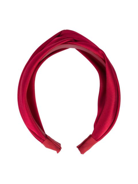 Twist silk satin headband