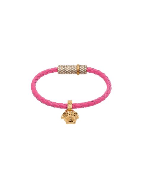 VERSACE Pink Crystal Medusa Bracelet