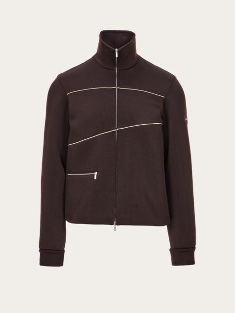 FERRAGAMO Sporty blouson with piping