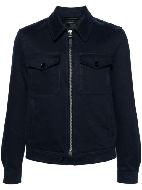 TOM FORD straight-point collar shirt jacket
