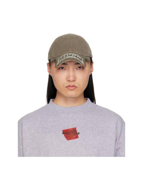 BALENCIAGA Khaki Masking Tape Cap
