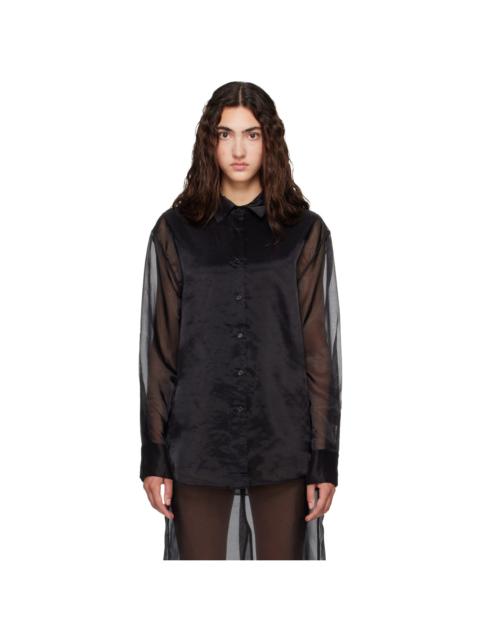 The Frankie Shop Black Peri Sheer Shirt