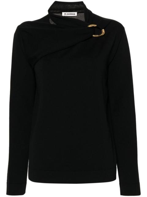Jil Sander scarf-detailed knit top