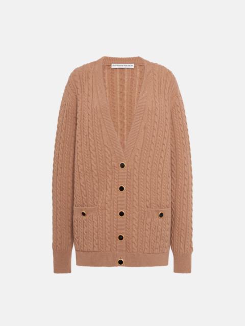 OVERSIZED WOOL BLEND KNITTED CARDIGAN, JWL BUTTONS