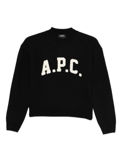 A.P.C. logo-print crew-neck sweatshirt