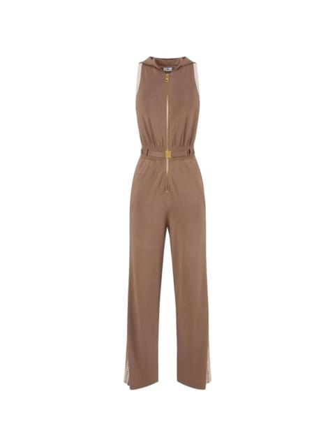 ELISABETTA FRANCHI hooded belted jumpsuit