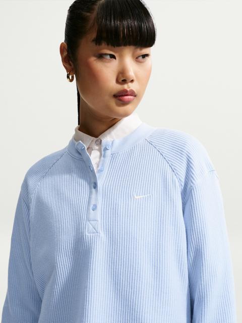 Nike Nike Sportswear Chill Waffle Women's Oversized Long-Sleeve Henley Top