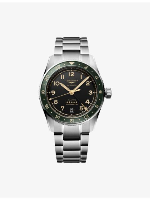 Longines L3.802.4.63.6 Spirit Zulu Time Stainless-Steel Automatic Watch