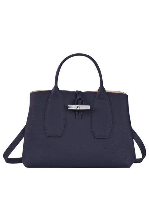 Longchamp Roseau M Handbag Bilberry - Leather