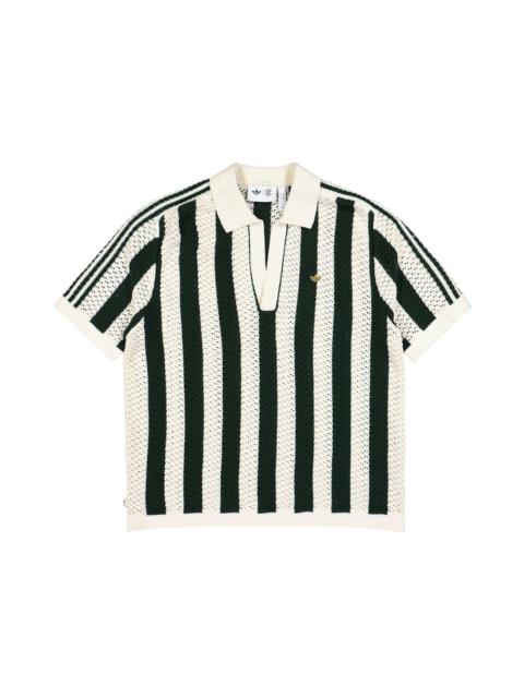 adidas adidas x CLOT Knit Polo Green Night/Cream White