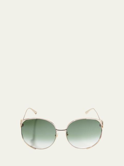 GUCCI Oversized Oval GG Sunglasses