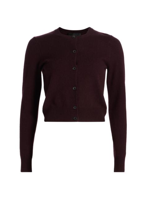 NILI LOTAN Women's March Crewneck Cashmere Cardigan - Dark Maroon