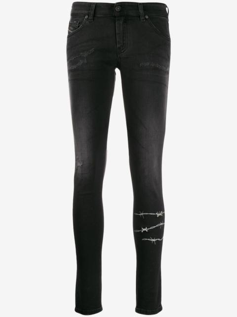 Diesel barbed wire skinny jeans