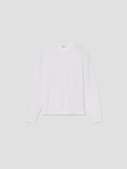 AGOLDE ASHA LONG SLEEVE MOCK NECK TEE IN WHITE
