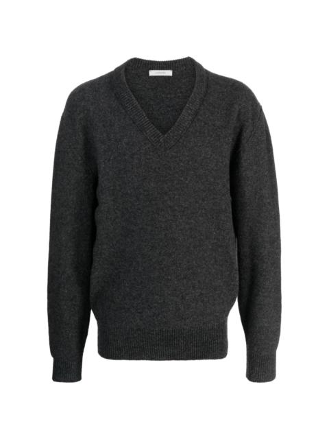 V-neck wool jumper