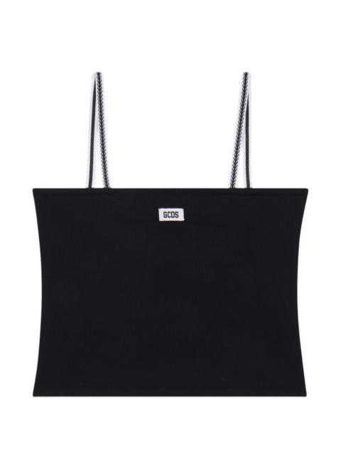 GCDS logo-patch tank top