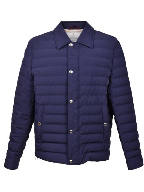 Brunello Cucinelli Quilted Down Puffer Jacket "Indigo" BRUN498