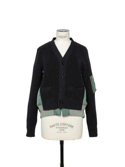 sacai Nylon Twill x Knit Cardigan