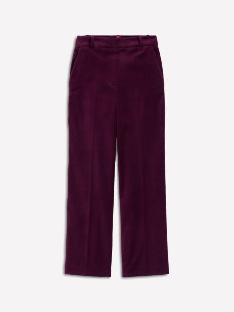 BODEN Canonbury Velvet Pants-Dark Cherry