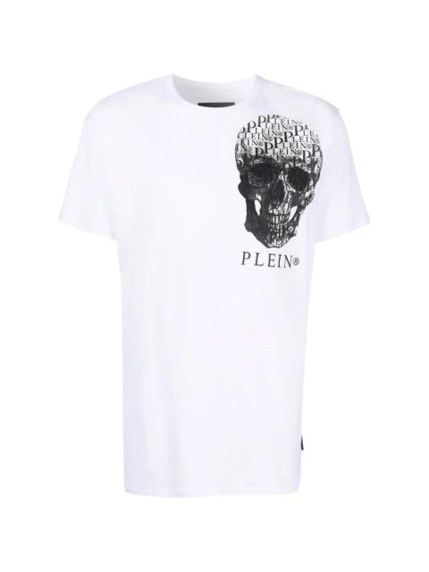 skull-print short-sleeved T-shirt