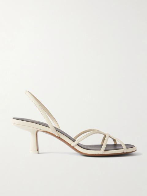 NEOUS Ibor leather slingback sandals Cream