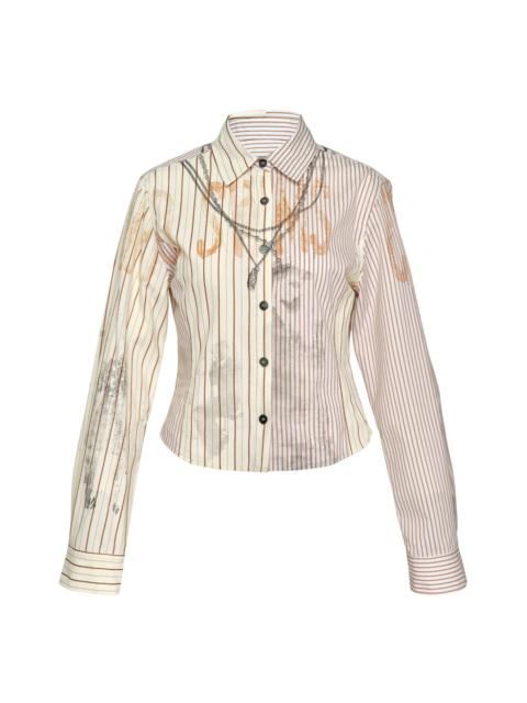 Andersson Bell Necklace & Choker Trompe-L'Oeil Top