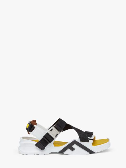 FENDI Black fabric sandals