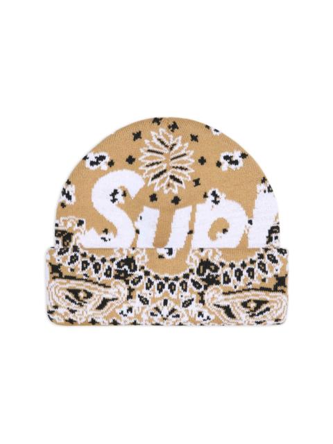 Supreme bandana-print beanie hat