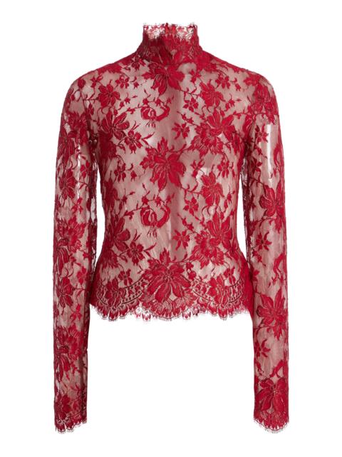 FRANÇOISE Paulina High Collar Lace Top