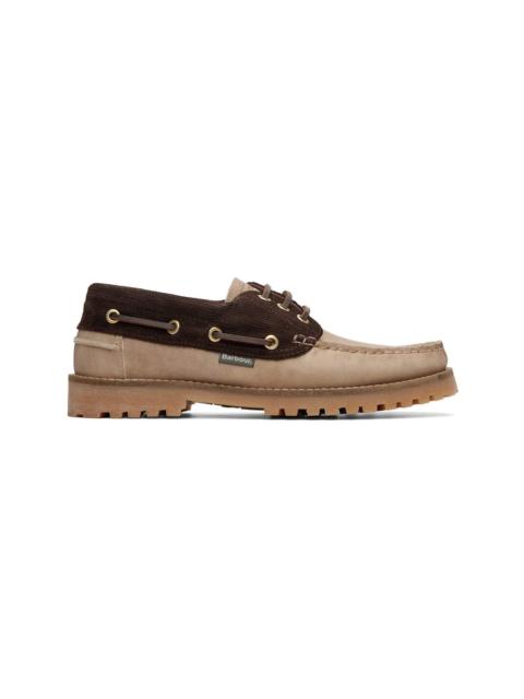 Barbour Beige & Brown Re-Engineered Deck Boat Shoes