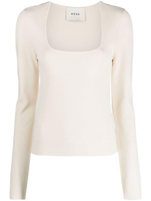 RÓHE seamless square-neck jumper