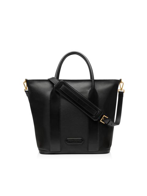 TOM FORD GRAIN LEATHER SHOPPER WITH ZIP