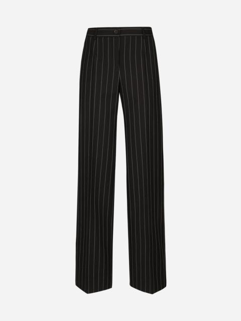 Dolce & Gabbana Flared pinstripe woolen pants