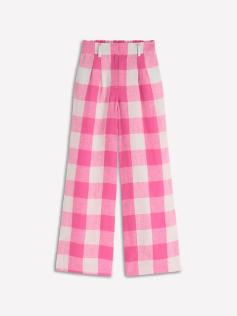 BODEN Kensington Linen Pants-Pink Punch Gingham