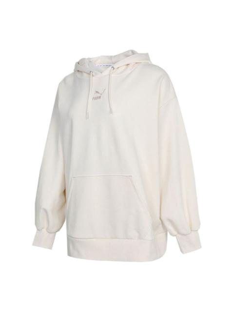 (WMNS) PUMA Classics Oversized Hoodie 'White' 532283-99