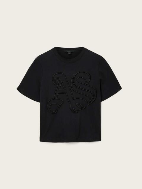 ALLSAINTS LISA EMBOSSED CREW NECK T-SHIRT