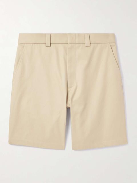 GUCCI Straight-Leg Webbing-Trimmed Cotton-Twill Shorts