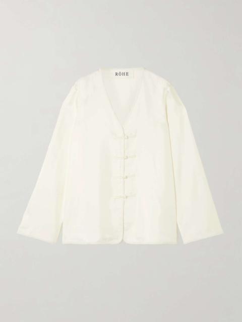 RÓHE Silk-twill blouse Cream