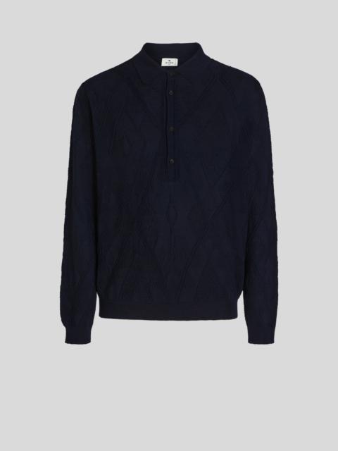 Etro CARPET PATTERN JERSEY POLO SHIRT