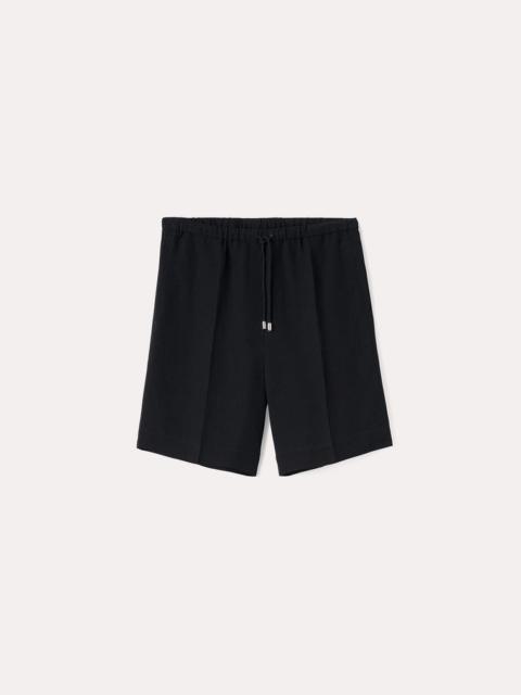 Press-creased drawstring shorts black