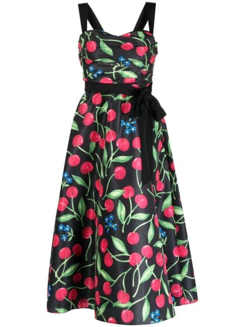 CAROLINA HERRERA all-over cherry-print dress