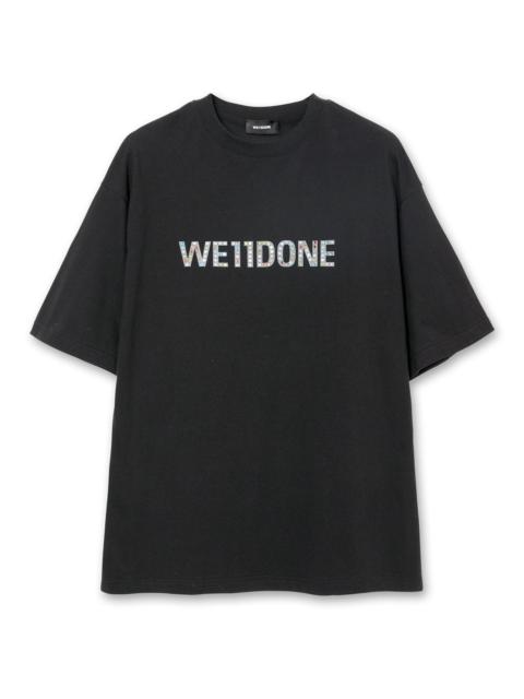 We11done COLORFUL RHINESTONE LOGO T-SHIRT