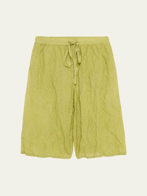 ZANKOV Men's Origami Crinkled Shorts